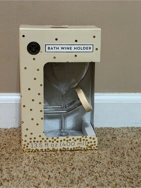 Bath Wine Holder Ring in Cream by Unbranded